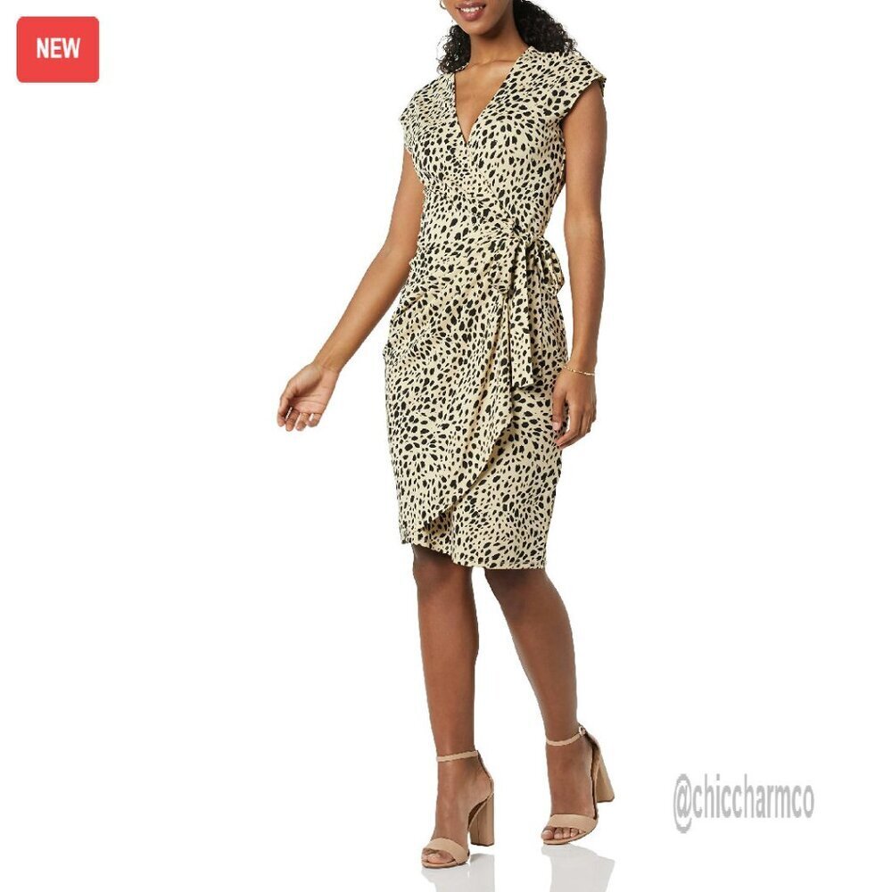 Classic Cap Sleeve Wrap Dress - Matte Jersey - Plus Size Available - Picture 1 of 8